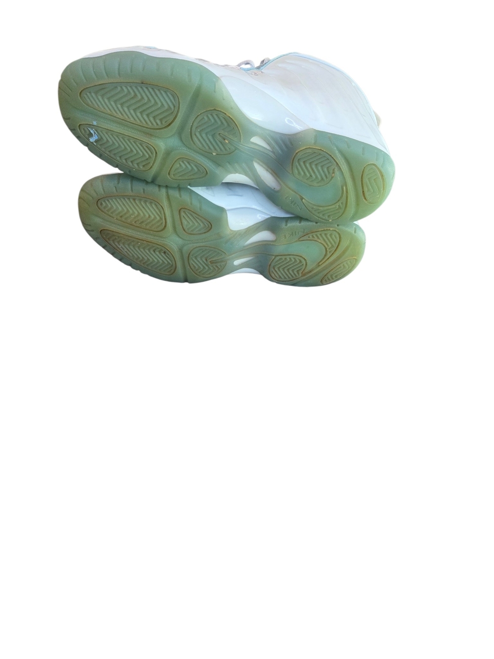 Nike Foamposite Light Blue and White High-Top Sneakers - Picture 9 of 13